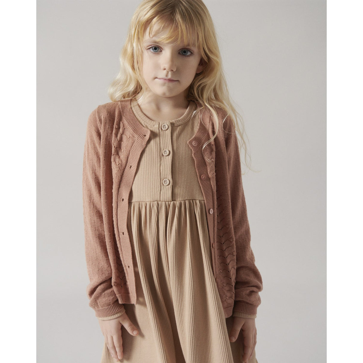 MarMar Modal Mix Rose Brown Tilda Strikke Cardigan 4