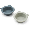 LieWood Whale Blue / Dove Blue Peony Suction Bowl 2-Pack