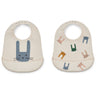 LieWood Bunny / Sandy Tilda Printed Bib 2-Pack