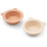 LieWood Tuscany Rose / Apple Blossom Peony Suction Bowl 2-Pack