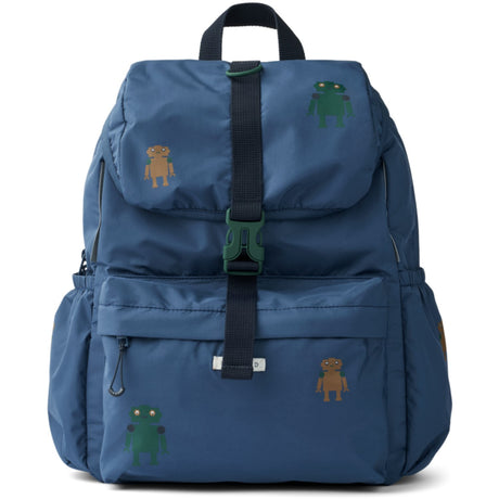 LieWood Robots / Indigo Blue Christine School Backpack
