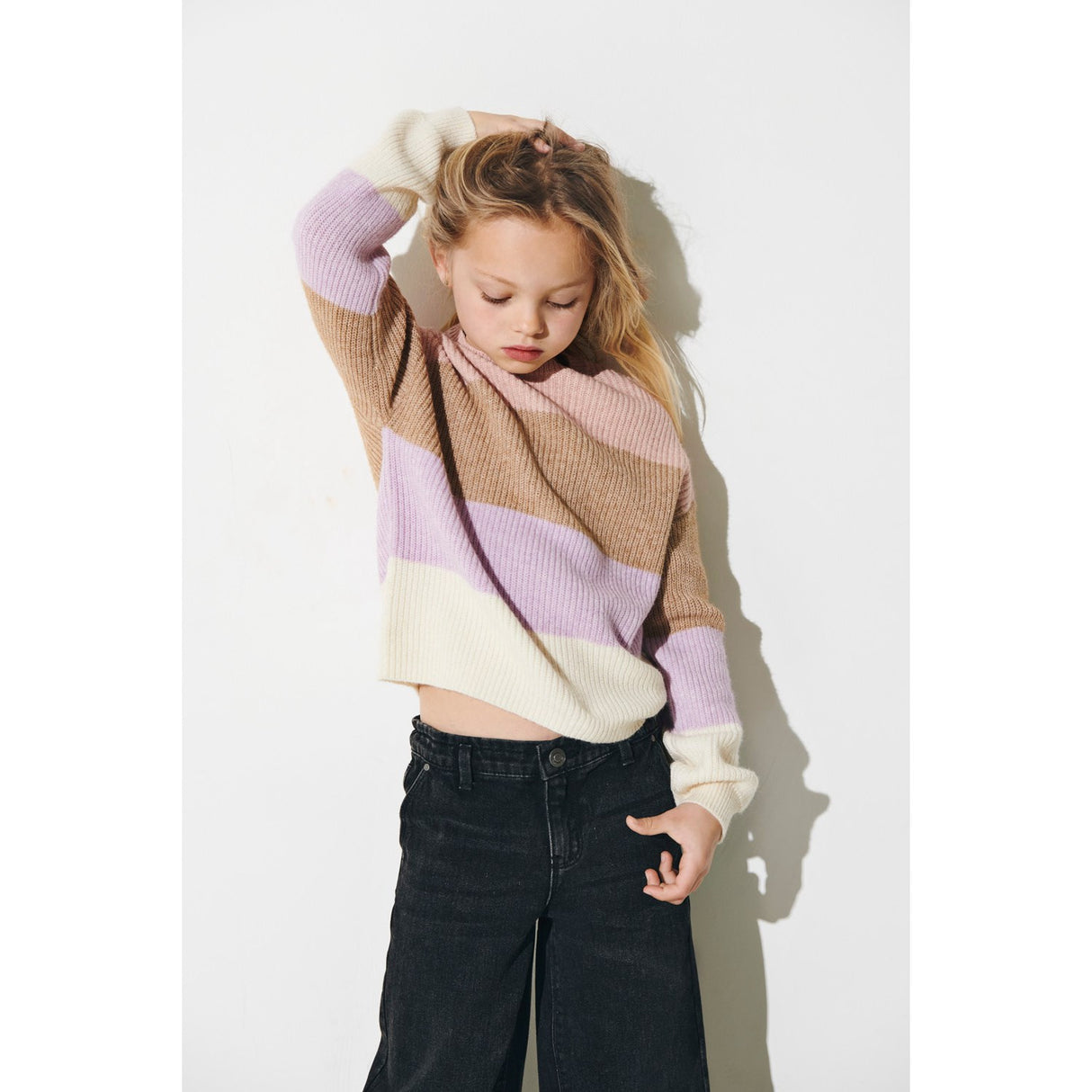 kids ONLY Sepia Rose Sandy Stripe Strikk Bluse Noos