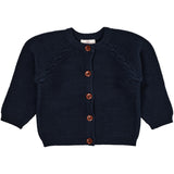 Copenhagen Colors Navy Classic Baby Cotton Cable Cardigan