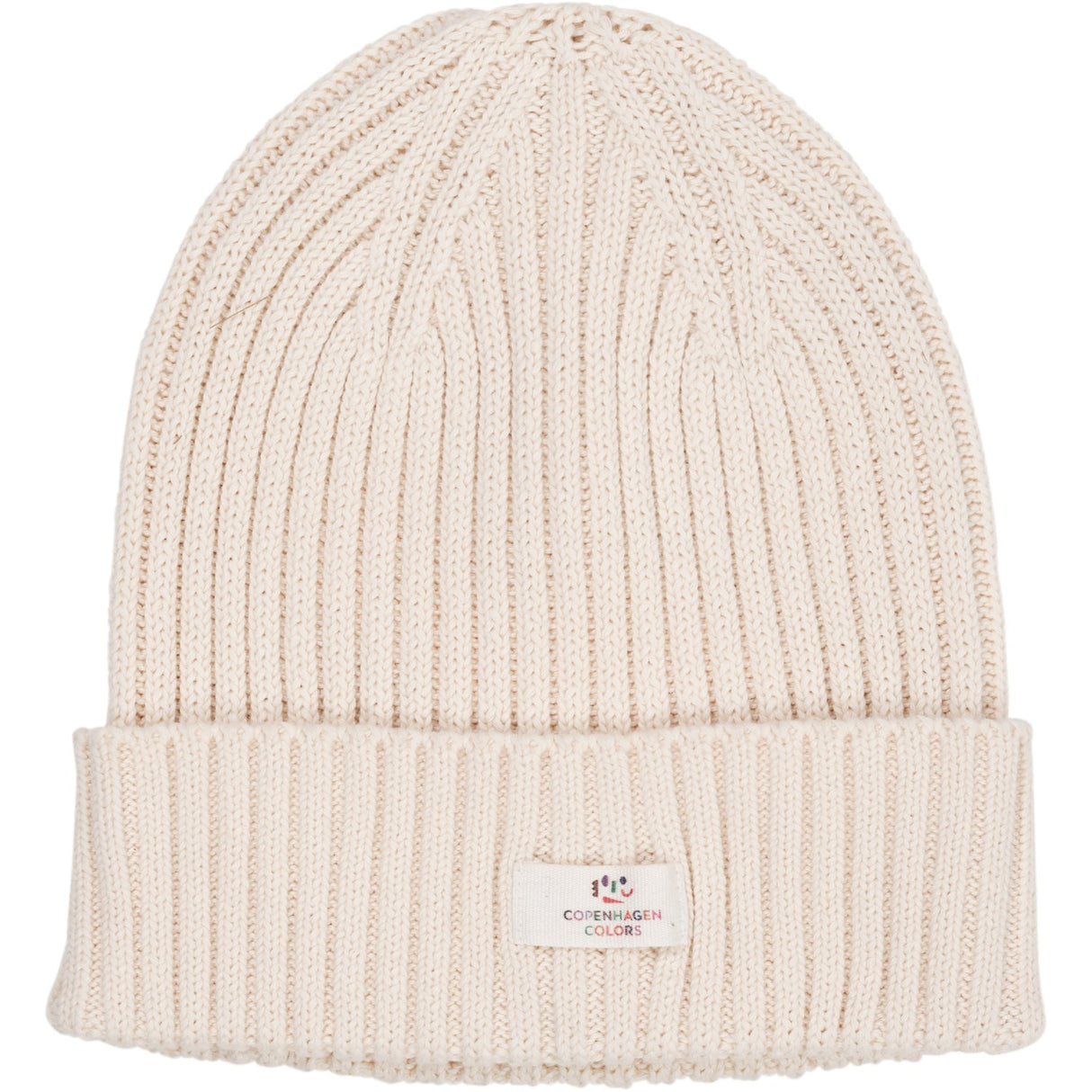 Copenhagen Colors Cream Cotton Knitted Classic Beanie