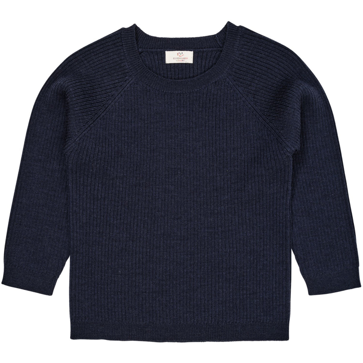 Copenhagen Colors Navy Merino Classic Rib Bluse