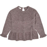 Copenhagen Colors Natural Melange Merino Knit Bluse M. Frill