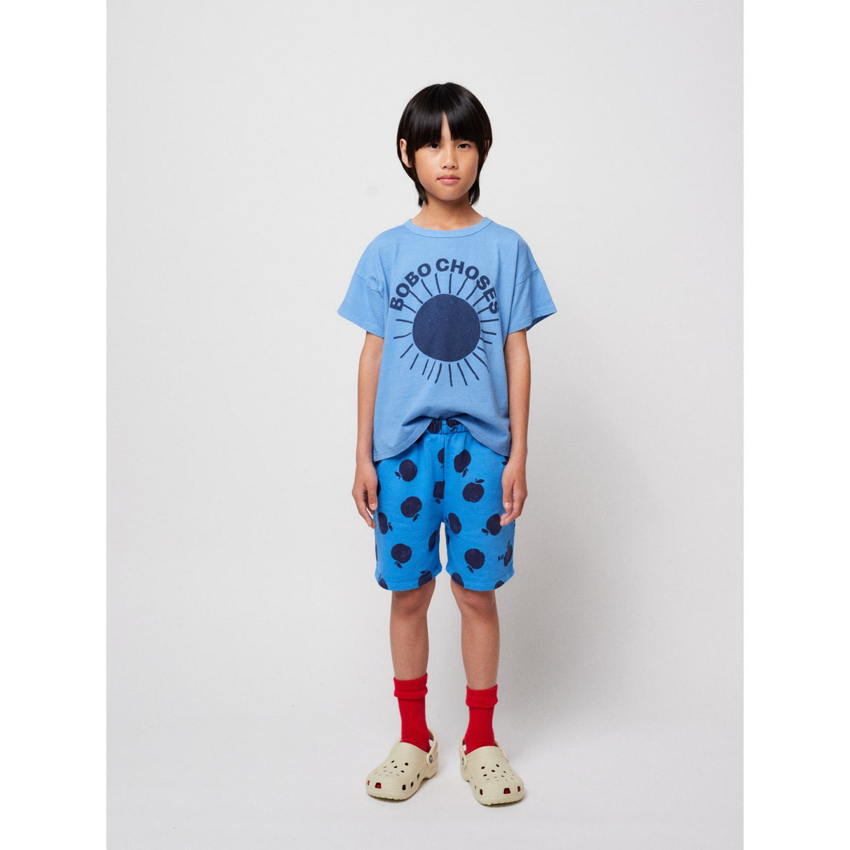 Bobo Choses Light Blue Sun Turquoise T-Shirt