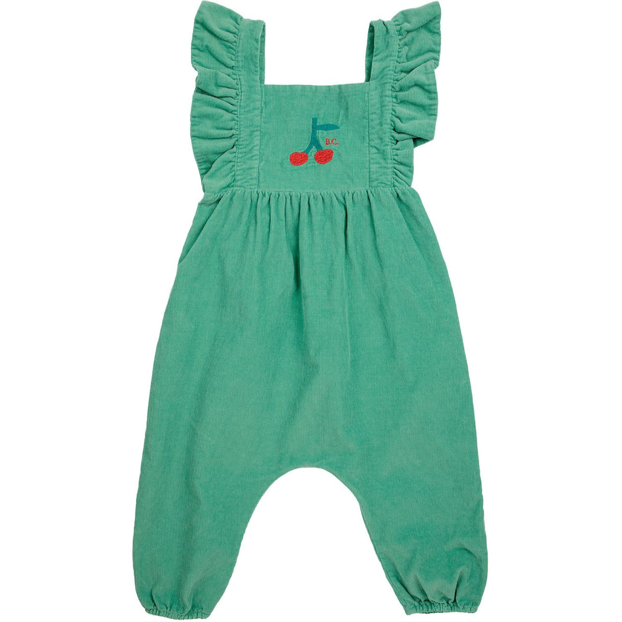 Bobo Choses Green Cherry Micro Corduroy Overall