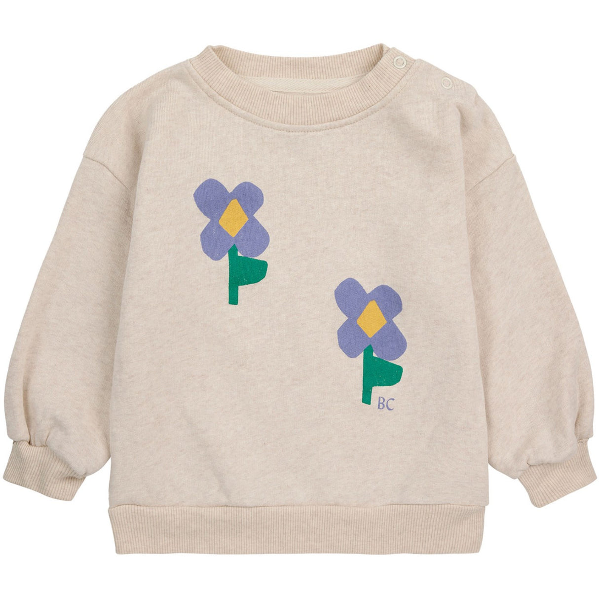 Bobo Choses Beige Pansy Flower Collegegenser