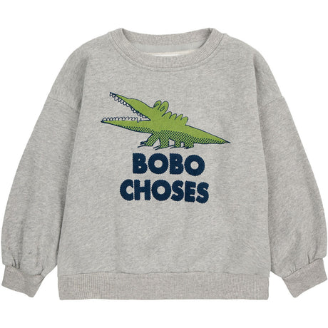 Bobo Choses Light Heather Grey Talking Crocodile Collegegenser