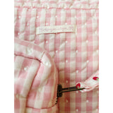 Konges Sløjd Powder Pink Check Seersucker Small Toiletry Bag