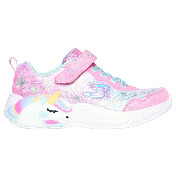 Skechers Unicorn Dreams Ombre Print & Star Sko Pink Turquoise 2