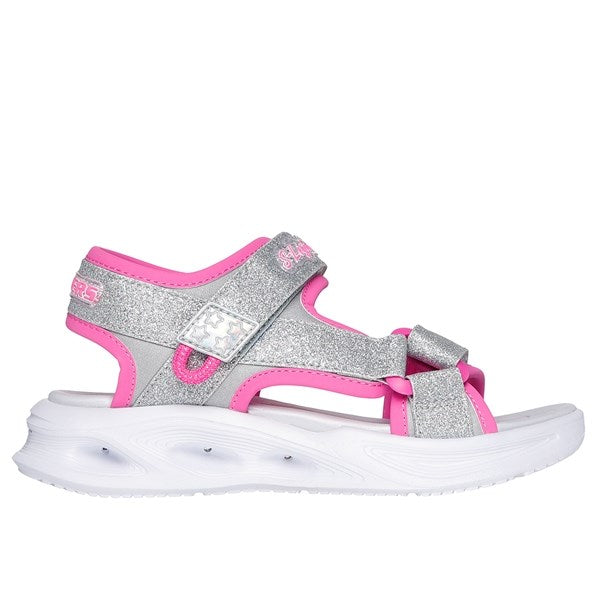 Skechers Sola Glow Sandal Silver Hot Pink 3