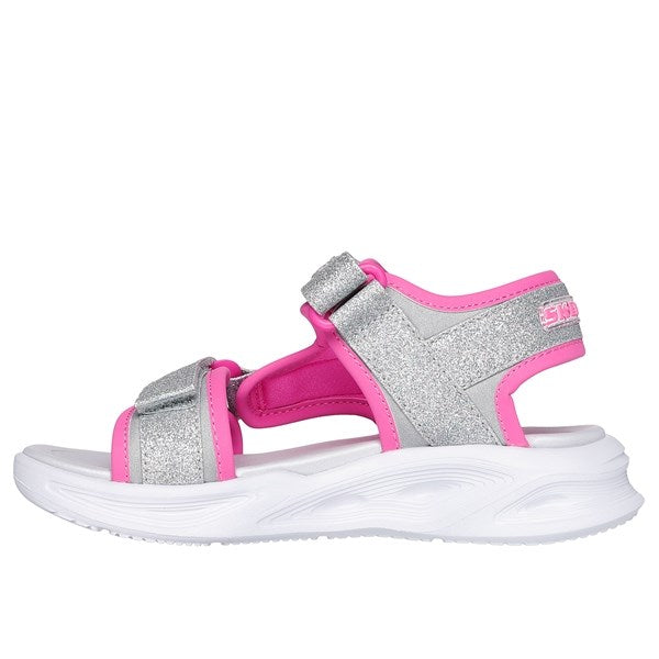 Skechers Sola Glow Sandal Silver Hot Pink 4