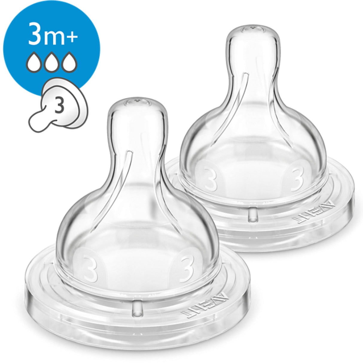 Philips Avent Sutteflaskehoveder Anti-kolik 3 mdr 2-pak 4