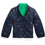 Polo Ralph Lauren Newport Navy/Stafford Green Rev Tera Aoe Bomber Jacket 2