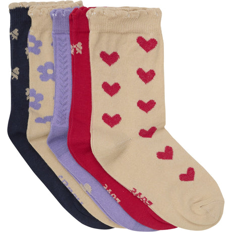 Minymo Red Socks 5-pakning