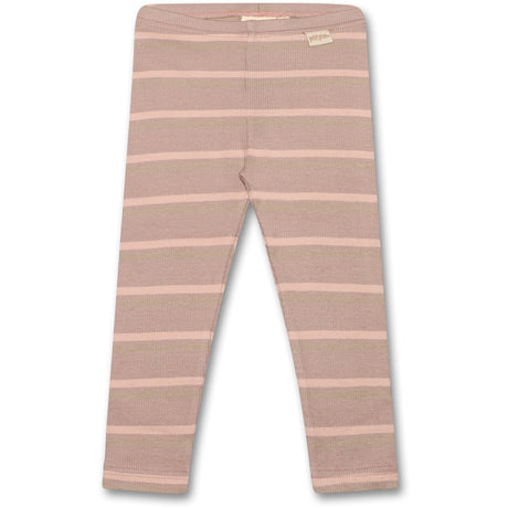 Petit Piao Rose Fawn Leggings Modal Two Striped