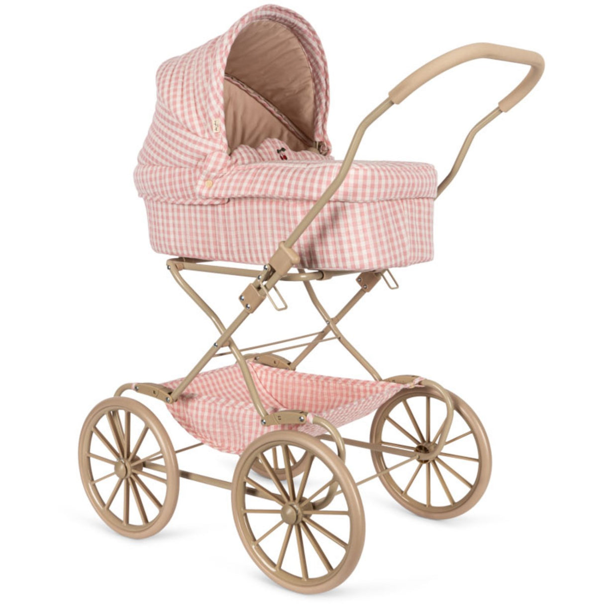 Konges Sløjd Powder Pink Check Doll Pram