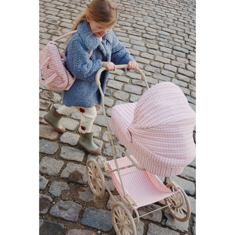 Konges Sløjd Powder Pink Check Doll Pram