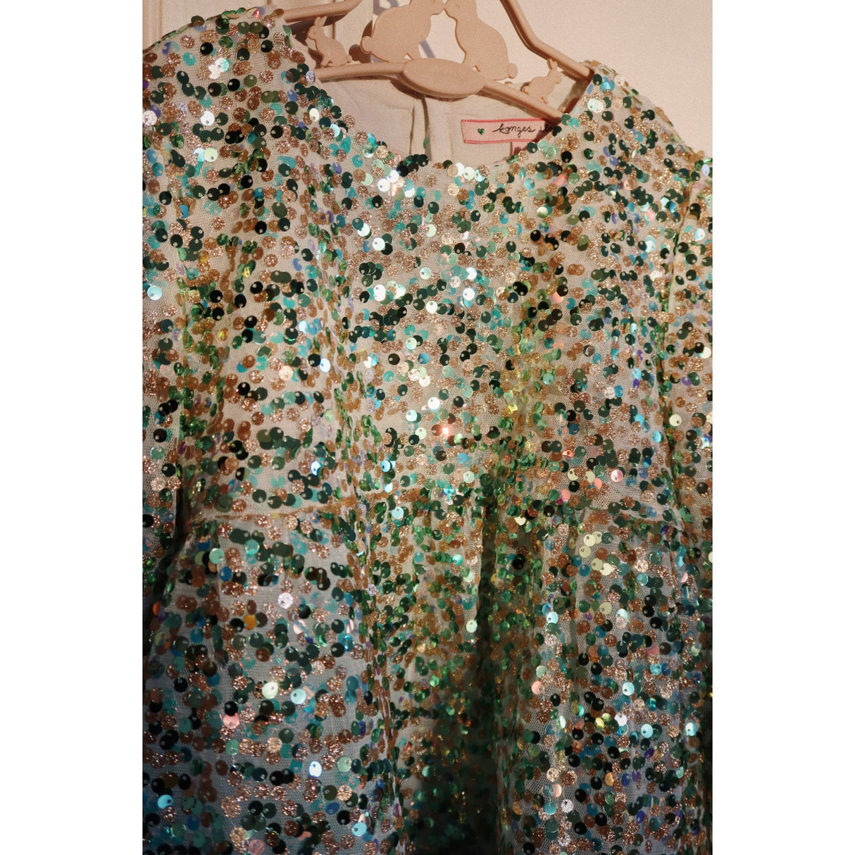 Konges Sløjd Green Lila Sequins Dress 12