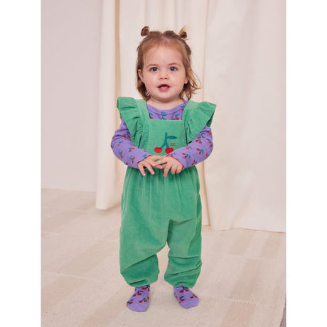 Bobo Choses Green Cherry Micro Corduroy Overall 2