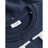 Les Deux Kids Dark Navy/Ivory Encore Bouclé Collegegenser Kids