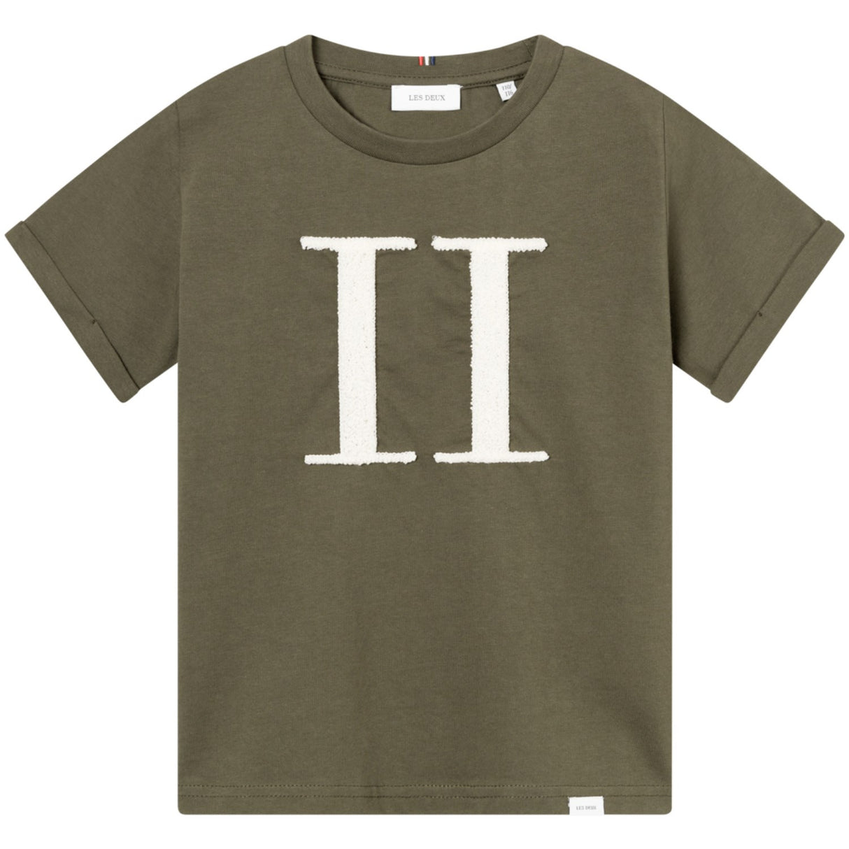 Les Deux Kids Forest Green/Ivory Encore Bouclé T-Shirt Kids