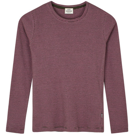 Mads Nørgaard Rosin/Carmine Rose 2x2 Cotton Stripe Talino Topp