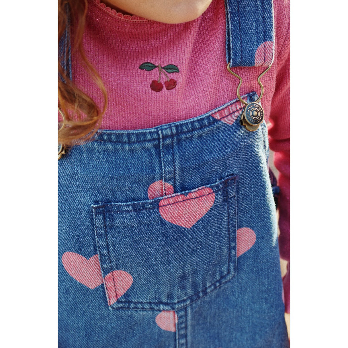 Konges Sløjd Bon Coeur Pink Magot Overall Dress Gots