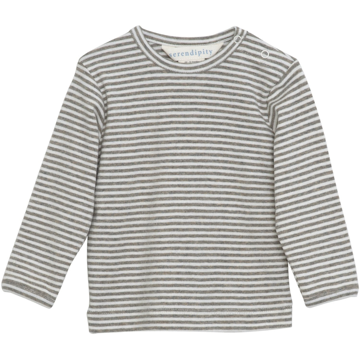 Serendipity Taupe/Offwhite Bluse Stripe