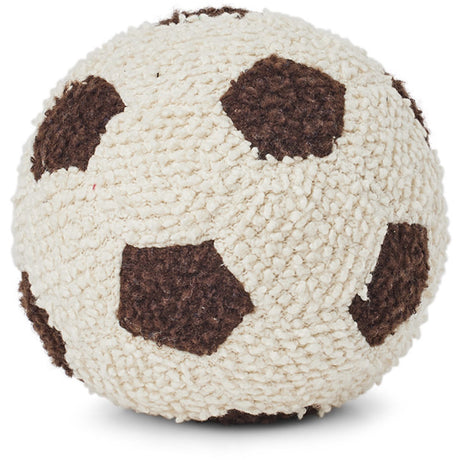 Smallstuff Off White/ Brown Strikket Fotball Bouclé