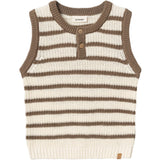 Lil'Atelier Birch Emlen Strikket Vest Stripe