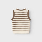 Lil'Atelier Birch Emlen Strikket Vest Stripe