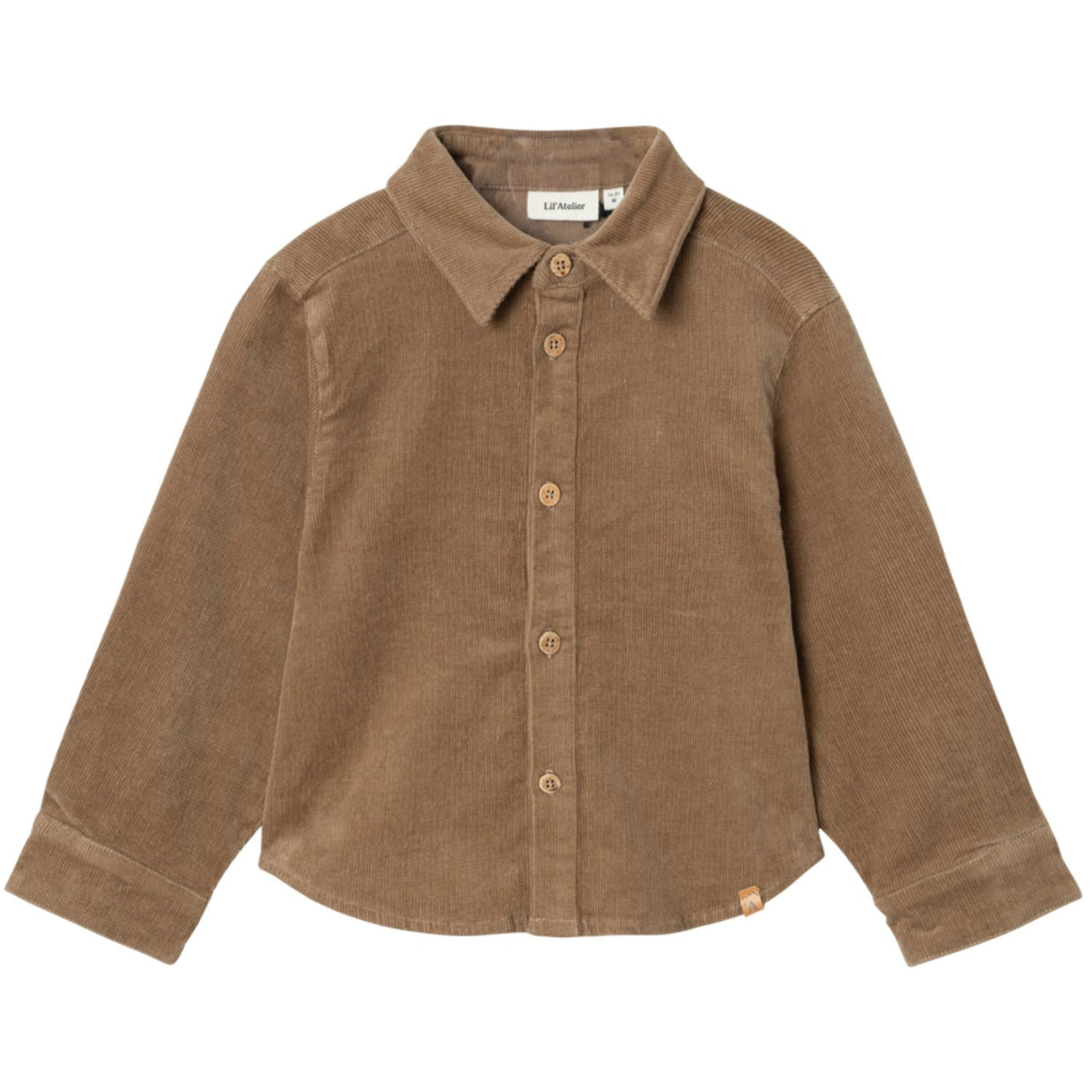 Lil'Atelier Sepia Tint Obert Corduroy skjorte