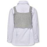 kids ONLY Cloud Dancer Zoe 2 Piece Shirt With Knit Vest 3