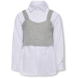 kids ONLY Cloud Dancer Zoe 2 Piece Shirt With Knit Vest