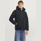 Jack & Jones Junior Black Eotto Puffer Jakke 3