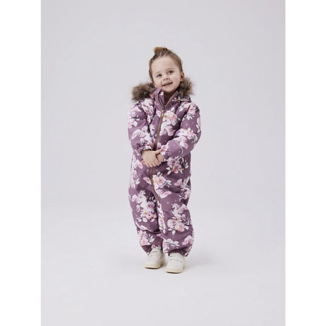 Name It Grape Shake Unicorn Snow10 Snødress AOP Fo Noos