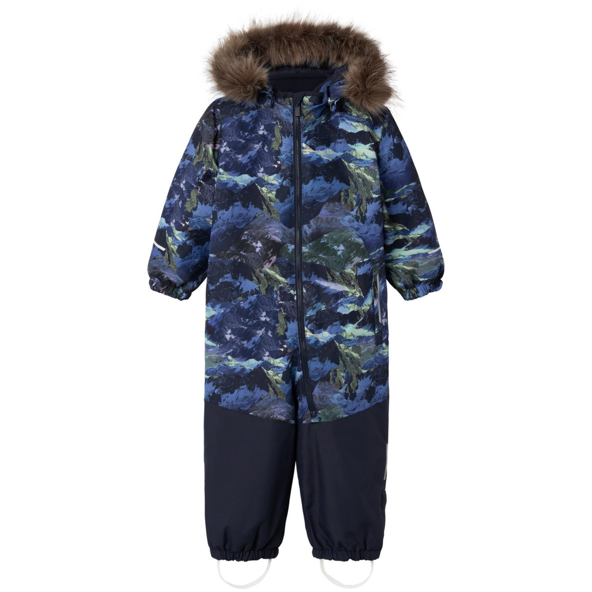 Name It Dark Sapphire Landscape Snow10 Snowsuit Line AOP Fo