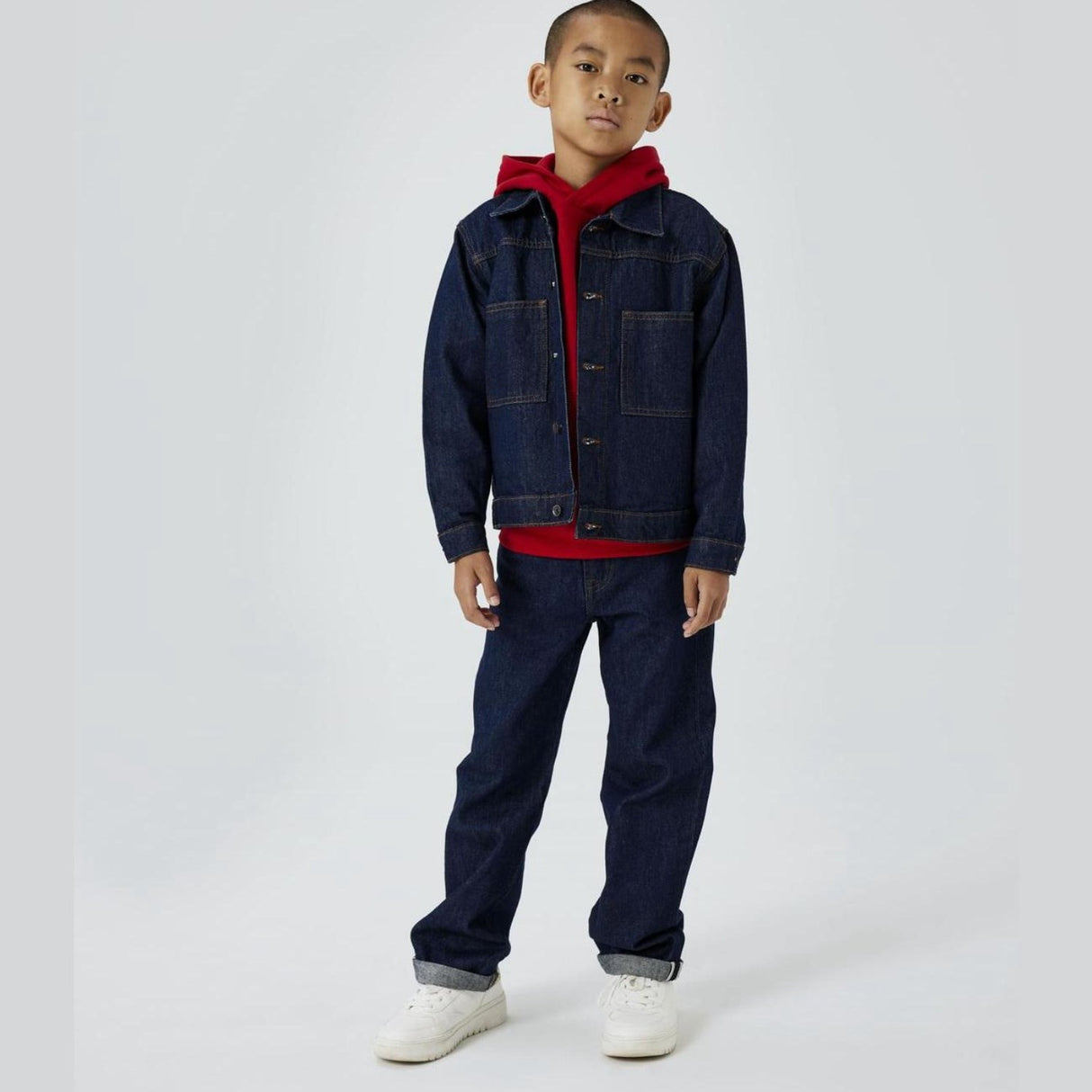 Name It Dark Blue Denim Unwashed Reese Denim Jakke