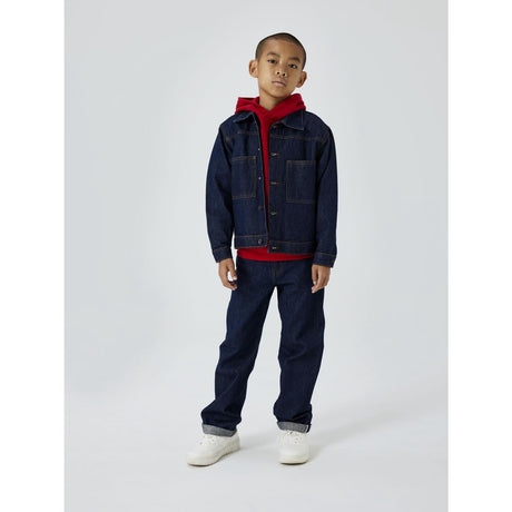 Name It Dark Blue Denim Unwashed Reese Denim Jakke