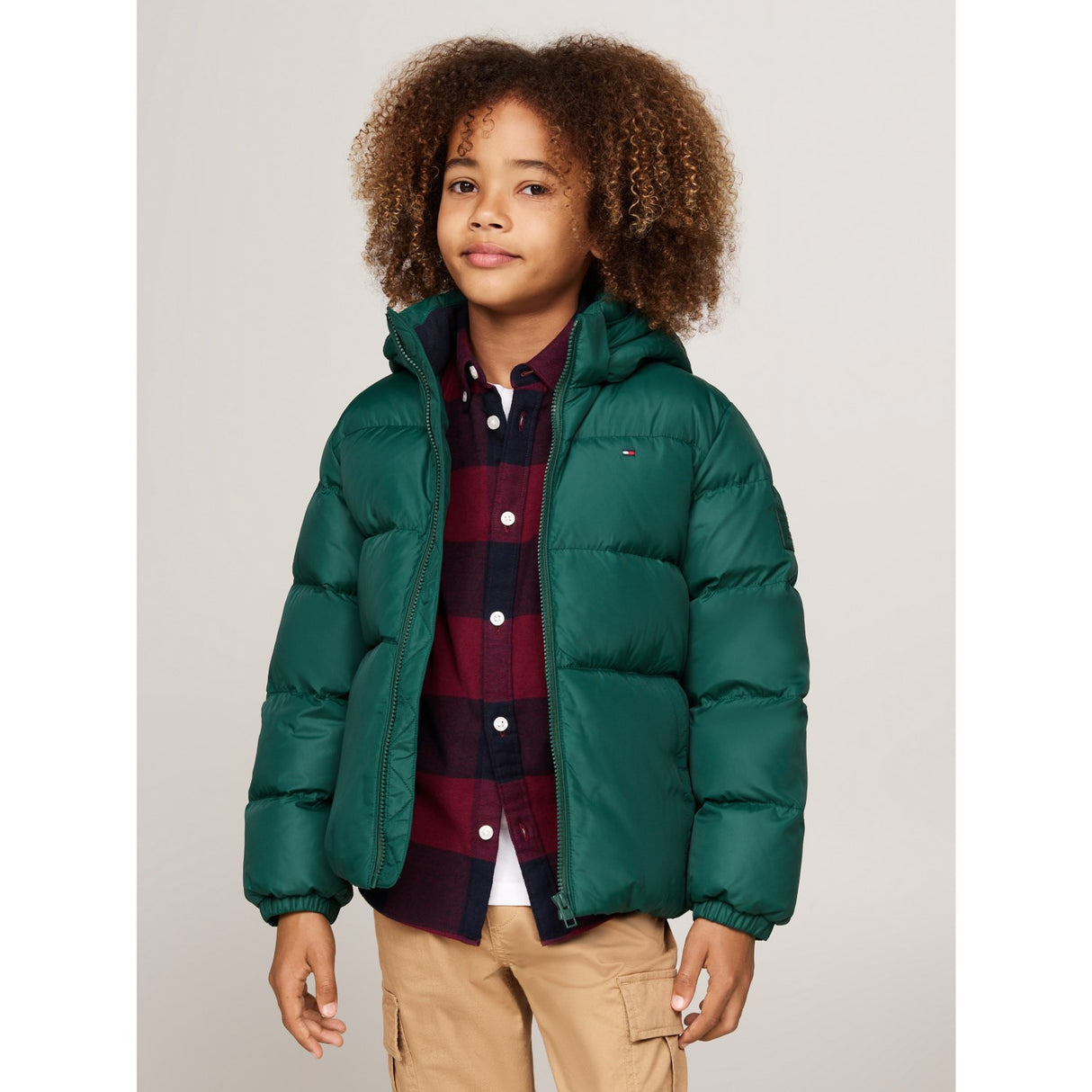 Tommy Hilfiger Ornamental Green Essential Dunjakke