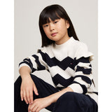 Tommy Hilfiger Ivory Petal Stripe Wavy Stripe Sweater