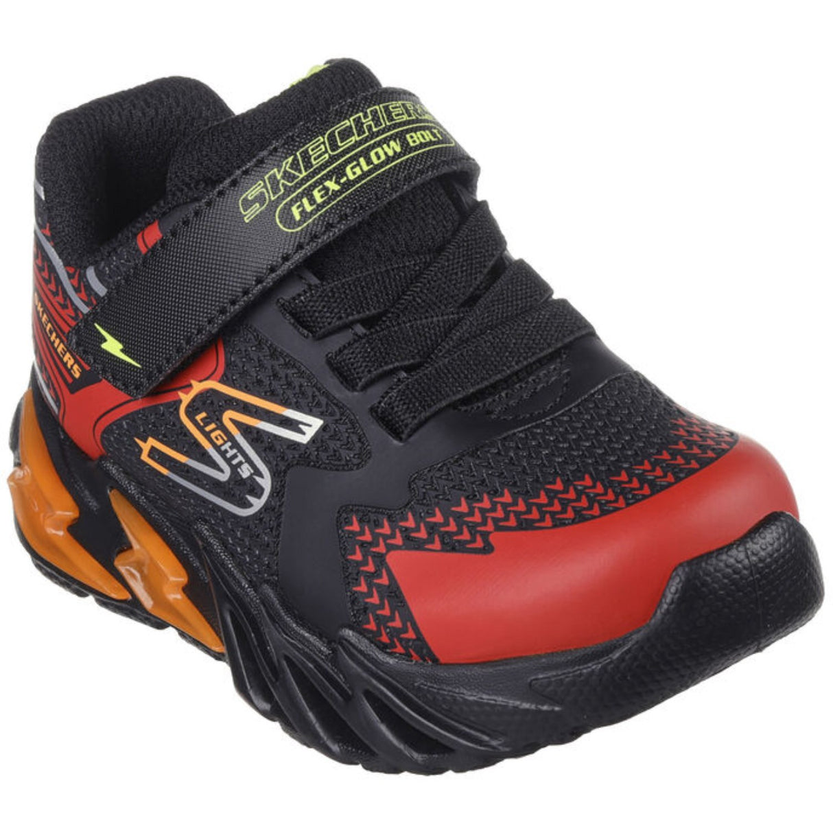 Skechers Flex Glow Bolt Sneakers Black Red