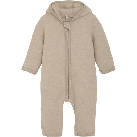 Huttelihut Camel Melange Pram Suit Ears Wool Fleece (S)