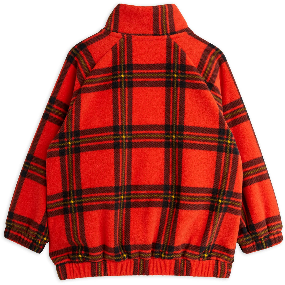 Mini Rodini Red Check Aop Fleece Jacket 3