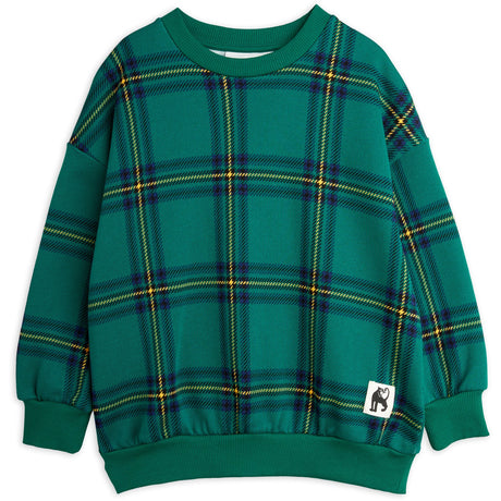 Mini Rodini Green Check Aop Collegegenser