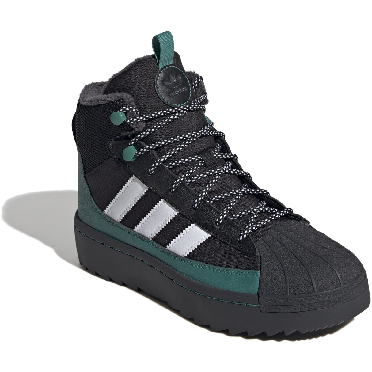 adidas Originals Core black/White/Active Green Superstar Winter Trek J Støvler