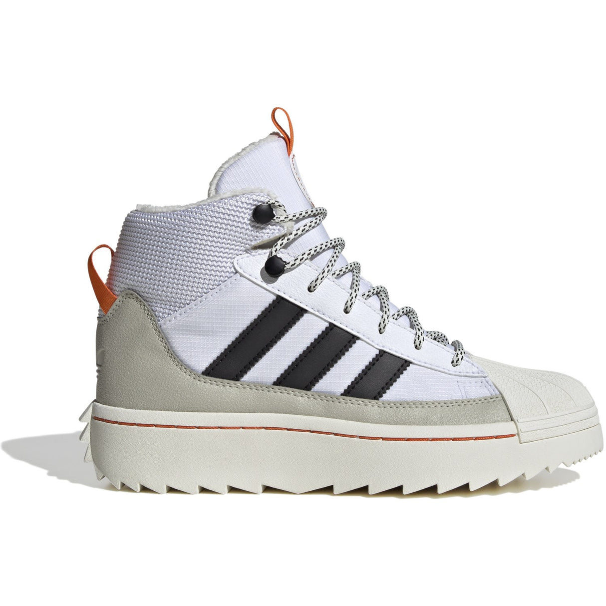 adidas Originals White/Core Black/Putty Grey Superstar Winter Trek J Støvler